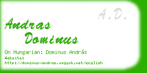 andras dominus business card